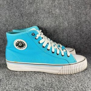 PF Flyers Center Hi Mens 10 Blue Aqua Sandlot Canvas Shoes Sneakers